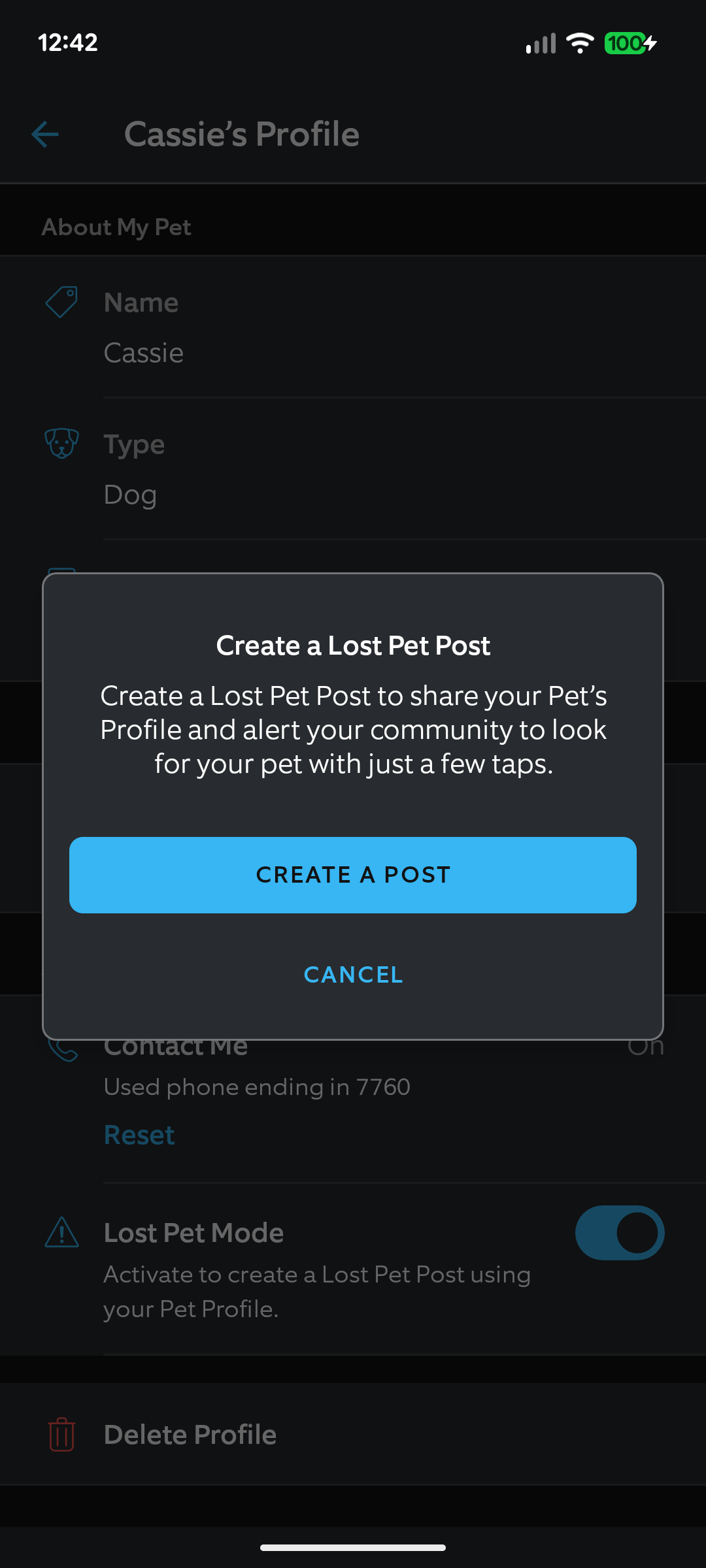 Ring Neighbors Lost Pet Mode Confirmation Ring Neighbors Lost Pet Mode Confirmation