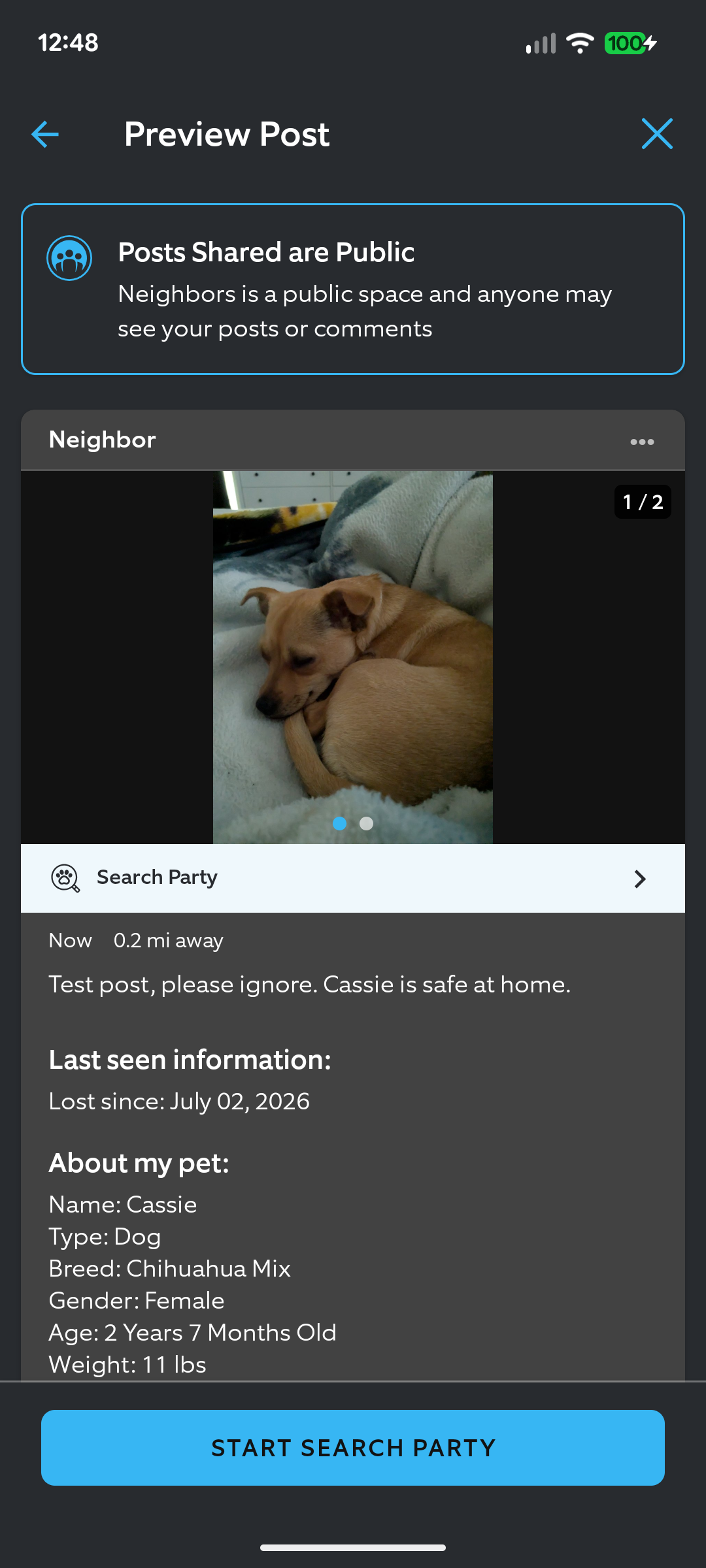 Ring Neighbors Lost Pet Mode Start Search Party Ring Neighbors Lost Pet Mode Start Search Party