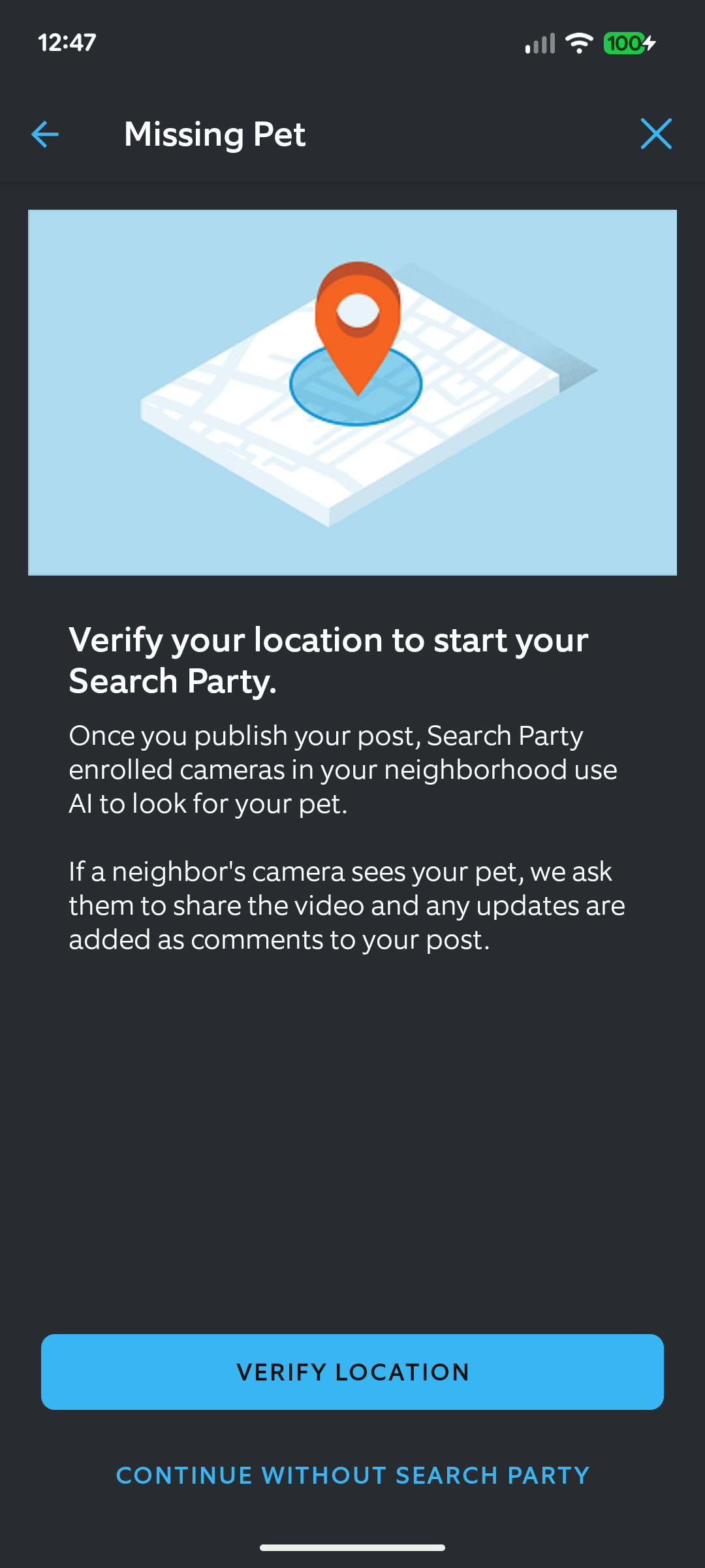 Ring Neighbors Lost Pet Mode Verify Location Ring Neighbors Lost Pet Mode Verify Location