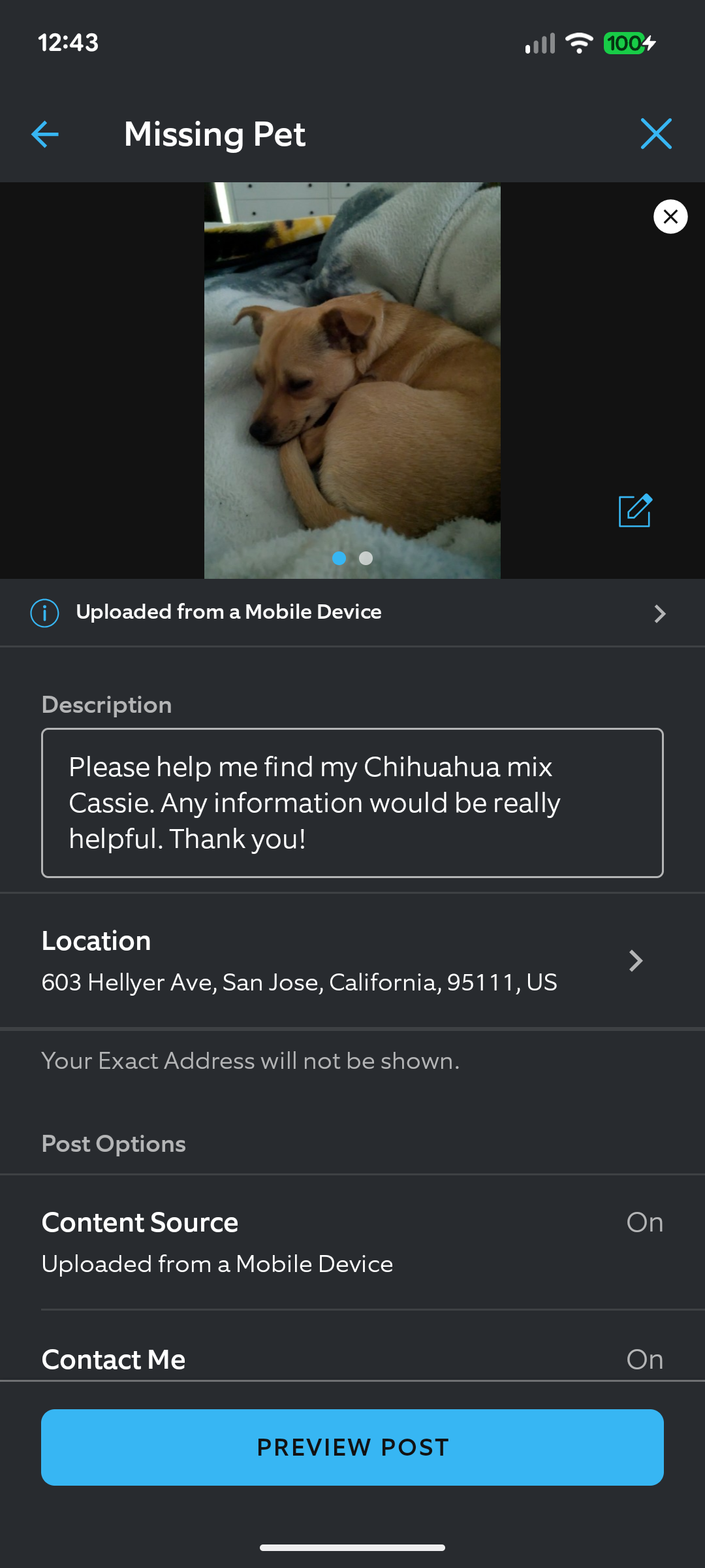 Ring Neighbors Lost Pet Post Information Ring Neighbors Lost Pet Post Information