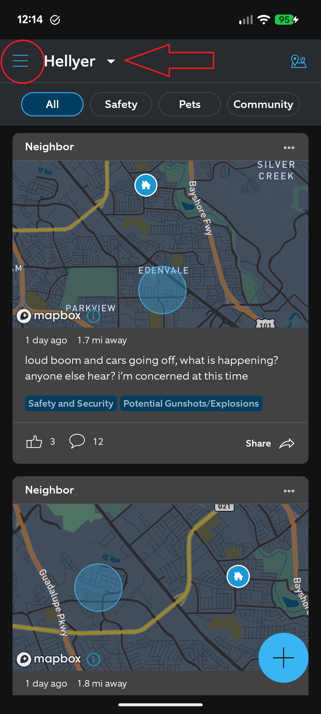 Ring Neighbors Side Menu Highlight Ring Neighbors Side Menu Highlight