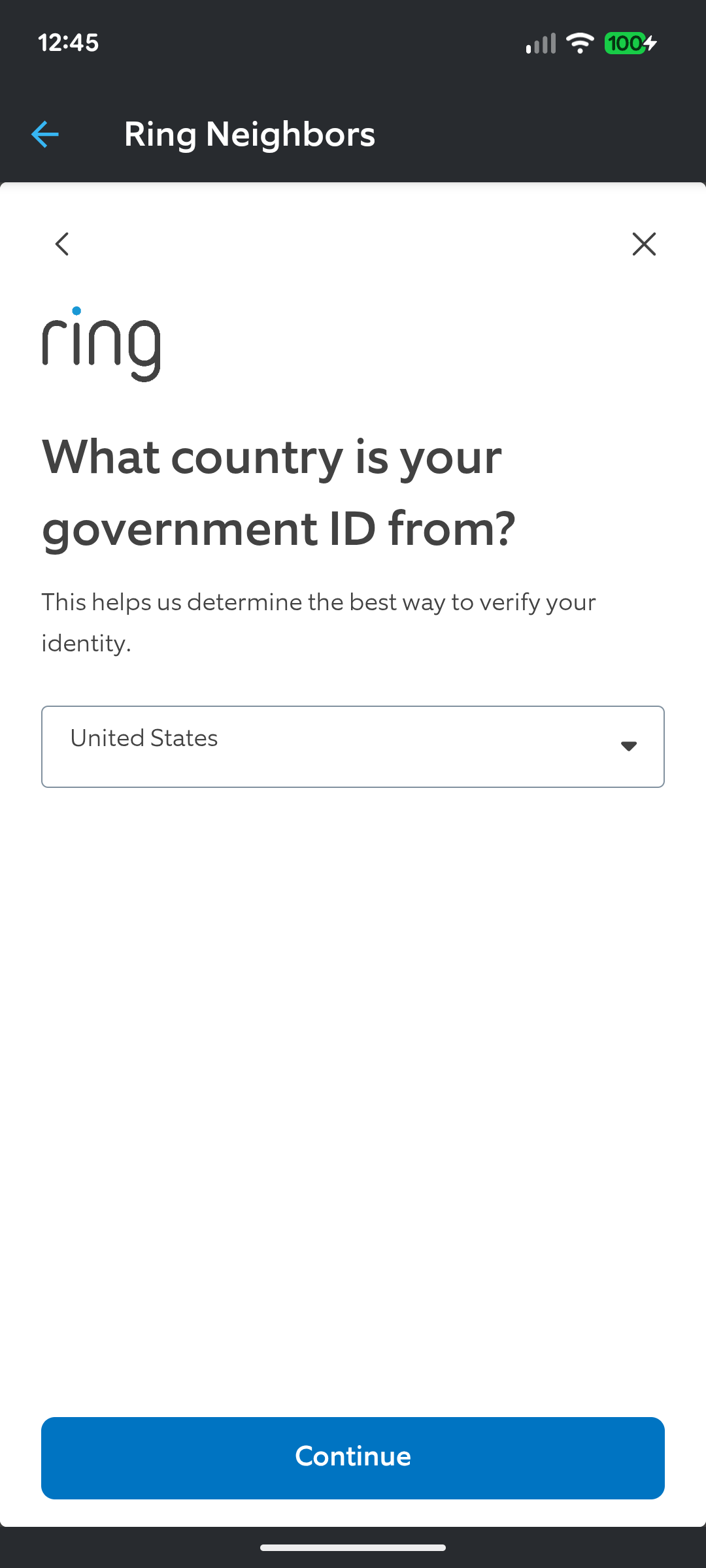 Ring Neighbors Verify Identity ID Ring Neighbors Verify Identity ID
